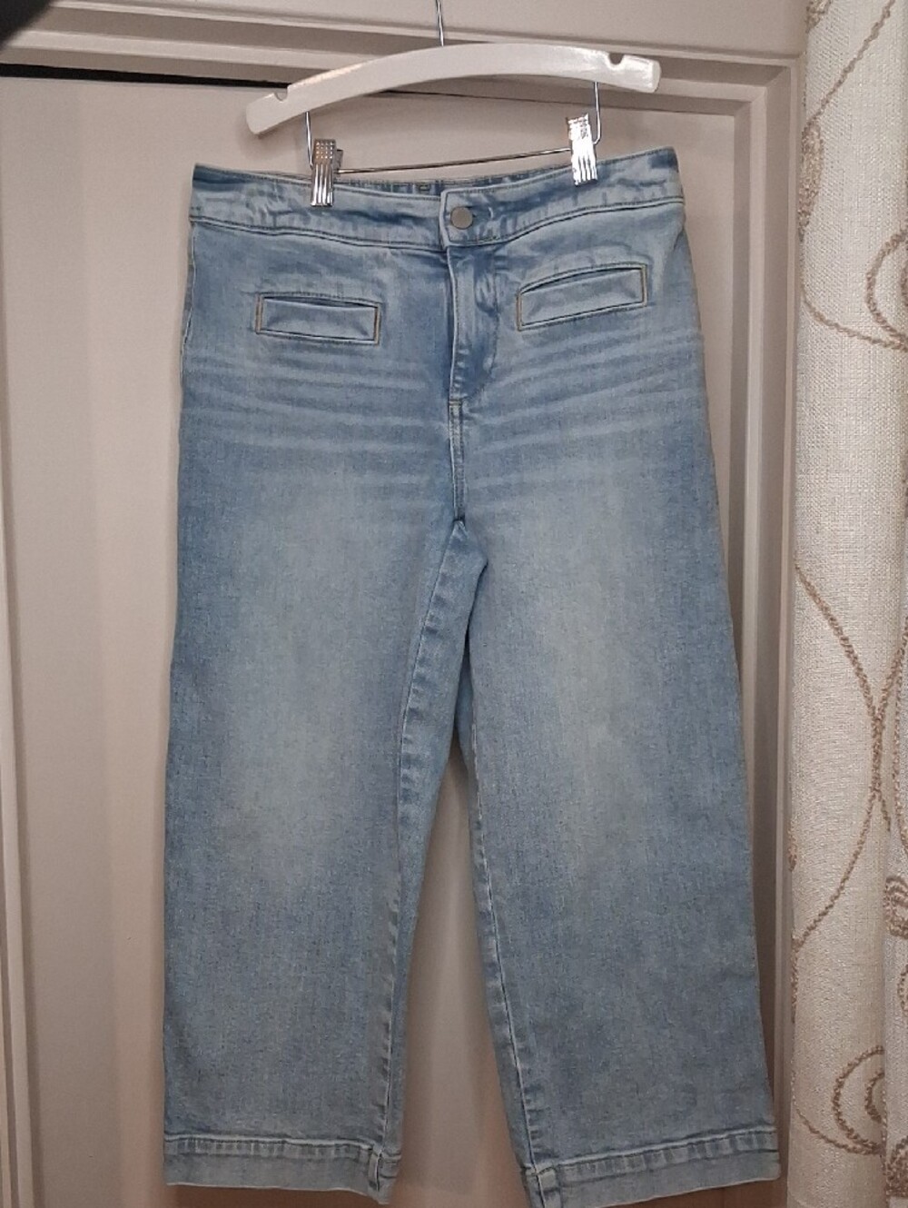 Talbots Light Blue Wide-Leg Cropped Jeans - Picture 3 of 10